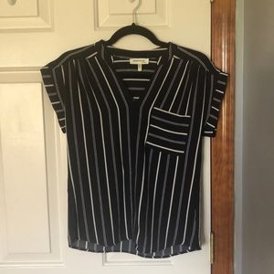 Blue and White Striped Shirt